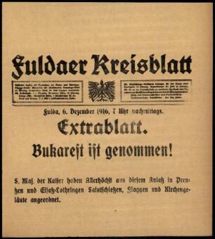Zweite Ausgabe vom Mittwoch, den 06. Dezember 1916.