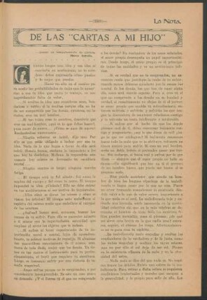 De las "cartas a mi hijo"