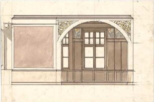 Pfann, Paul; München, Möhlstr.; Wohnhaus O. Bischoff - Wandabwicklung