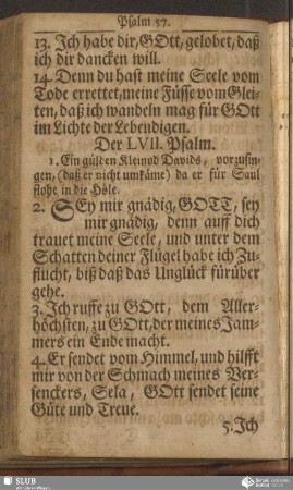 Der LVII. Psalm