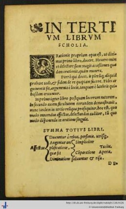 In Tertium Librum Scholia