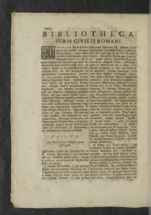 Bibliotheca Juris Civilis Romani.