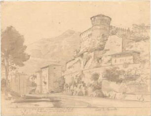 Lange, Ludwig; Lange - Archiv: V.3 Gotik (Burgen) - "Castel di Boveredo" (Perspektive)