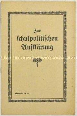 Flugschrift zur Bildungspolitik