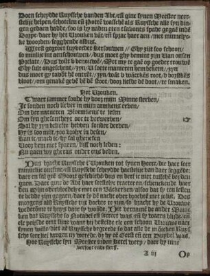 Hoe Ruyssche syn Meester inden Ketel werp / daer hy inn versoot ende sterff