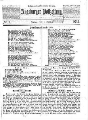 Augsburger Postzeitung, 1864 = Jg. 178, [1] = 1 - 6