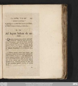 Tit. XII. Ad legem Iuliam de annona.