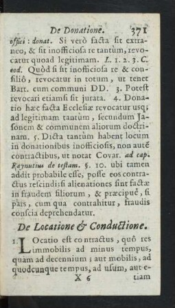 De Locatione & Conductione