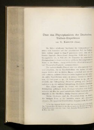Über das Phytoplankton der Deutschen Tiefsee-Expedition