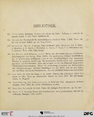 Bibliothek (Nr. 781-907)