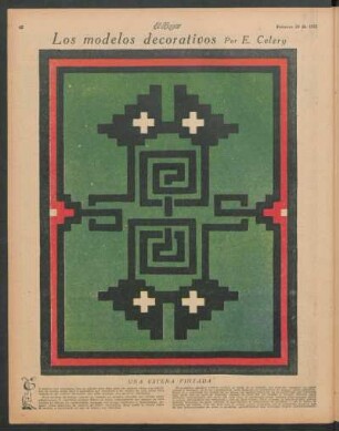 Los modelos decorativos : Una estera pintada