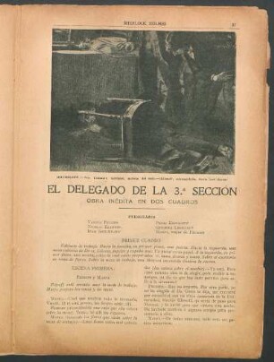 El delegado de la 3a sección - Obra inédita en dos cuadros