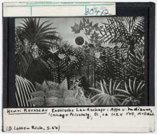 Henri Rousseau: Exotische Landschaft, Affe und Indianer. Chicago, Privatsammlung