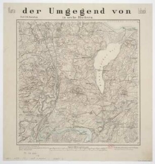 Karte der Umgebung von Lübeck, 1:25 000, Lithographie, 1877 : Karte der Umgegend von Lübeck : in sechs Blättern. - Aufn. 1877, hrsg. 1880. - 1:25 000. - [Berlin] : Königl. Preuss. Landes-Aufnahme , 1880. - 1 Kt. auf 6 Bl. : mehrfarb. ; Blattgr. je 44 x 45 cm. Mit Höhenlinien und Bergstrichen. - Bl. 1 u. d. T.: Curau. - Bl. 2 u. d. T.: Schwartau. - Bl. 3 u. d. T.: Travemünde. - Bl. 4 u. d. T.: Hamberge. - Bl. 5 u. d. T.: Lübeck. - Bl. 6 u. d. T.: Schönberg. - Die Bl. entsprechen d. späteren Meßtischbl. mit d. Nummern 2029-2031 u. 2129-2131