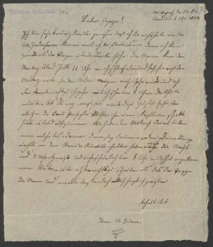 Brief an Jacob Grimm : 20.12.1837-27.08.1838