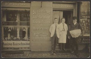 Ansichtskarte Friseursalon "Erich Gottwald", Skalitzer Straße 54c