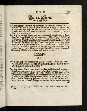 137-144, Die 18te Woche (LXXXIII - LXXXIV)