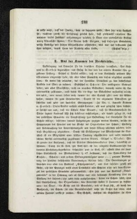 Aus der Kammer der Reichsräthe