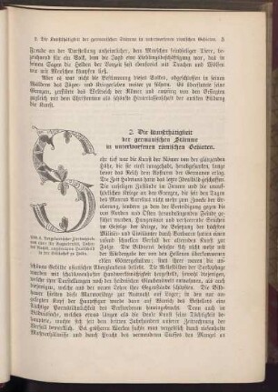 2. Die Kunstthätigkeit der germanischen Stämme in unterworfenen römischen Gebieten.