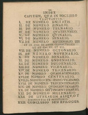 Index Capitum, Quae In Hoc Libro Tractantur.
