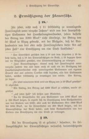 2. Ermäßigung der Steuersätze
