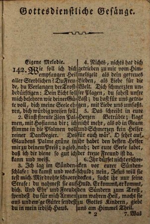 Gottesdienstliche Gesänge : Ein Anhang zu der in der evangelischen Gemein zu Münster gebräuchlichen Sammlung geistlicher Lieder
