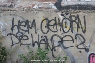 WeM GeHÖRN Die WÄNDe?