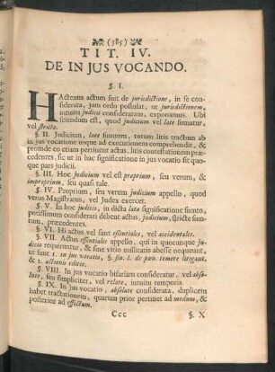 Tit. IV. De In Ius Vocando