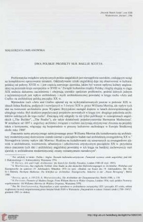 22: Dwa polskie projekty M. H. Baillie Scotta