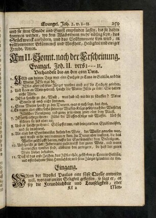 259-278, Am II. Sonntag nach der Erscheinung