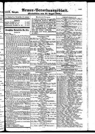 1117.Ausgabe. Mittwoch, 23. August 1916