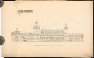 Prinzliches Palais, Berlin Schinkelwettbewerb 1901: Rückansicht