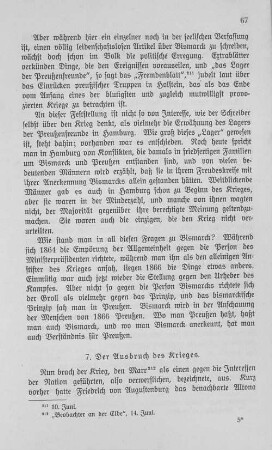 7. Der Ausbruch des Krieges.