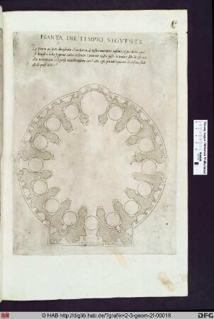 Pianta del tempio seguente.