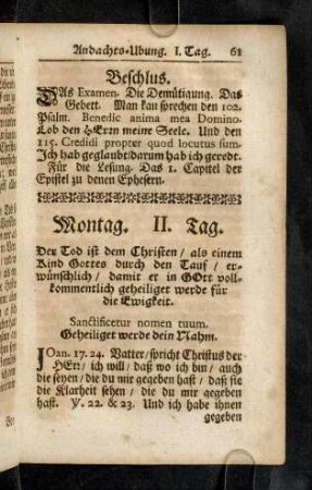 61-80, Montag. II. Tag.