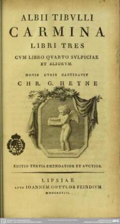 Albii Tibulli Carmina : Libri Tres Cum Libro Quarto Sulpiciae Et Aliorum