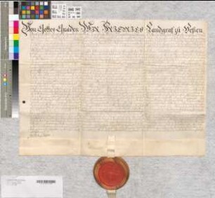 Friedrich, Landgraf zu Hessen, bestätigt den Schutzbrief des Landgrafen Ludwig zu Hessen des Datums 1434 Mai 26 für die Abtei Corvey und die Stadt Höxter (Hoexar).