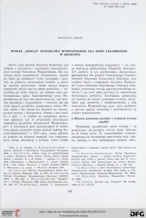 29: Witraż "Apollo" Stanisława Wyspiańskiego dla Domu Lekarskiego w Krakowie