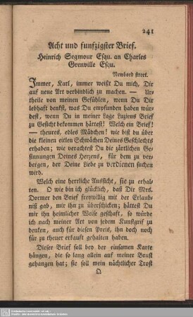 Acht und funfzigster Brief