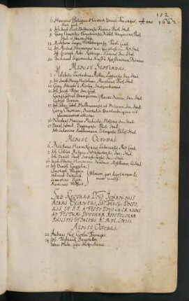 Winterhalbjahr 1662/1663. Rektorat Johann Adam Osiander