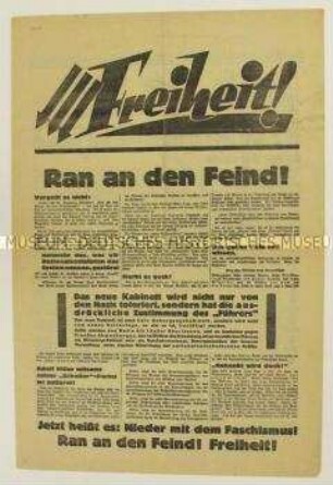 Sonderdruck der SPD zur Reichstagswahl am 31. Juli 1932