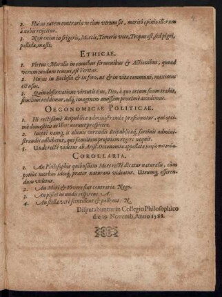 Oeconomicae Politicae.
