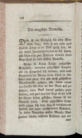 Die magische Bouteille.