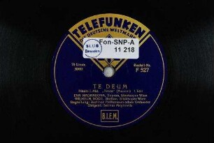 Te Deum : Finale I. Akt; "Tosca"; I. Teil / (Puccini)