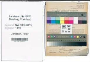 Entnazifizierung Peter Janissen , geb. 12.05.1907 (Arbeiter)