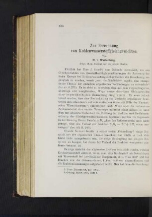 Zur Berechnung von Kohlenwasserstoffgleichgewichten.
