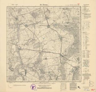 1865 (alte Nr.: 527) Alt Zowen, Meßtischblatt (4 cm - Karte)