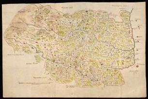 [Karte von Forst und Amt Oberkirch sowie des Reichenbacher und Baiersbronner Forsts]
