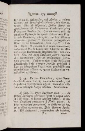 275-278, I. Concilium (§ 451 - 452)
