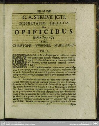 G. A. Struvii. de Opificibus